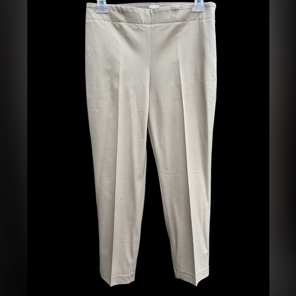 Talbots Tan Khaki Trouser Heritage Style Pant Trousers Side Zip Women’s Sz. 6 - Picture 2 of 3